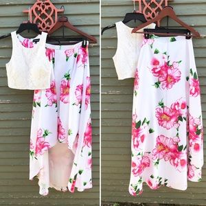 My Michelle Two-Piece Hi-Low Formal Dress